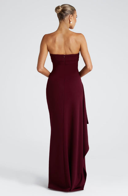 NOVATA | RUBIS | Robe longue fendue
